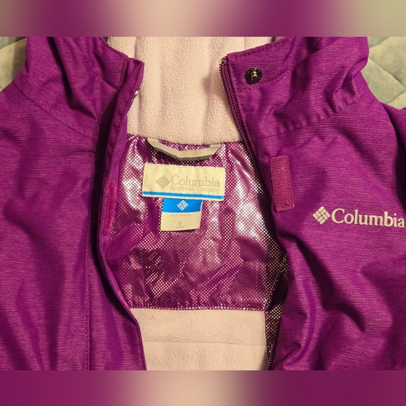 Girl's Columbia Nordic Strider Purple Winter Jacket size 7/8 - Picture 4 of 11